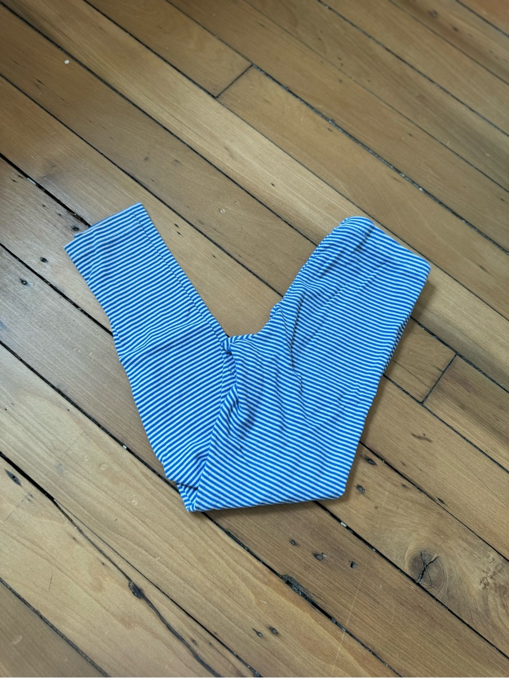 Tea Collection Blue and White Striped Kids Leggings